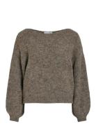Vila Vimarley L/S Knit Pullover Brun