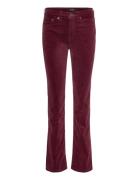 Lauren Ralph Lauren Stretch Corduroy Mid-Rise Straight Pant Burgundy