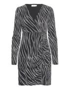 Vila Vigopher L/S V-Neck Short Dress/Dc Svart