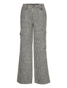 ROTATE Birger Christensen Pants Sparkly Houndstooth Svart