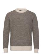 Selected Slhrai Ls Knit Crew Neck Noos Brun