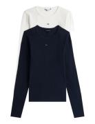 Tommy Jeans Tjw 2Pack Slim Essential Rib Ls Marinblå