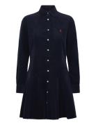 Polo Ralph Lauren Cotton Corduroy A-Line Shirtdress Marinblå