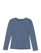 Creamie T-Shirt Ls Rib Stripe Blå