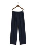 GANT Wool Blend Pull On Pants Marinblå