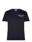 GANT Reg Graphic Ss T-Shirt Marinblå