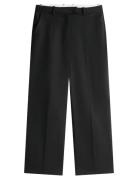 Tommy Hilfiger Timeless Wool Loose Strt Pant Svart