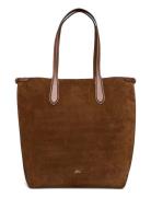 Polo Ralph Lauren Bellport Suede North-South Tote Brun