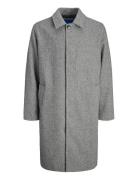 Jack & J S Jornorrebro Wool Blend Mac Coat Grå