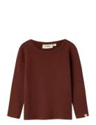 Lil'Atelier Nmfthora Hir Ls Slim Top Lil Burgundy