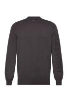 Lyle & Scott Mesh Logo Crew Neck Jumper Grå