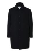 Selected Slharchive Wool Blend Car Coat Svart