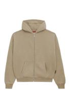 Prohibited Over D Zip-Hoodie Beige