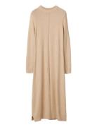 Lexington Clothing Straight Fit Midi Knitted Dress Kräm