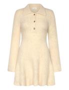 Malina Emelise Aplaca Blend Knitted Mini Dress Kräm
