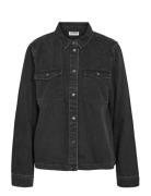 NOISY MAY Nmnew Signe L/S Denim Shirt Vi001Bl Noos Svart