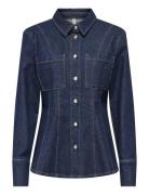 ONLY Onlrosie L/S Fitted Dnm Jacket Gua Blå