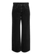 ONLY Onlhope Hw Studded Wide Dnm Tai Svart