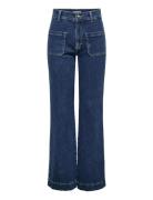 ONLY Onljuicy Hw Wide Pocket Dnm Jeans Cro Marinblå