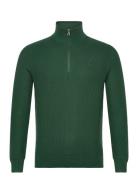 Polo Ralph Lauren Mesh-Knit Cotton Quarter-Zip Sweater Grön