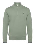 Fred Perry Half Zip Sweatshirt Khaki Green