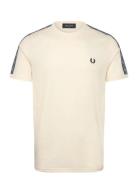 Fred Perry C Tape Ringer T-Shirt Kräm