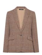 Lauren Ralph Lauren Glen Plaid Wool-Blend Twill Blazer Brun