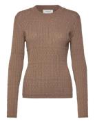 Rosemunde Rwdarcy Ls Pointelle Crew Knit Brun