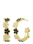 Bud To Rose Calista Hoop Ivory/Black/Silver Guld