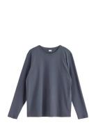Lindex Top Ls Solid Marinblå