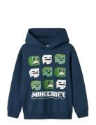 Name It Nkmsaag Minecraft Nreg Sweat Wh Bru Bfu Marinblå
