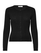 Rosemunde Rwdarcy Ls Pointelle Cardigan Svart