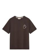 Anerkjendt Akvillads Espresso Print S/S Tee Brun