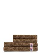 Lexington Home Velour Jacquard Leaves Towel Olive Khaki Green
