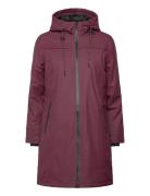 FREE/QUENT Wadded Rain Jacket Burgundy