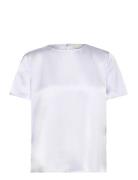 Calvin Klein Matte Shine Satin Ss Shell Top Lila