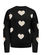 Kids Only Kognaja L/S Flower Pullover Knt Svart