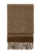 DAY ET Day Lux Wool Block Scarf Brun