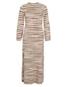 Vila Vialaina O-Neck L/S Ankle Knit Dress/Bfs Beige