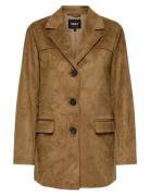 ONLY Onltulip Faux Suede Blazer Coat Otw Brun