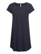Lindex Nightdress Big Tee Aop Dots Blå
