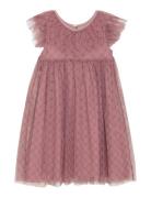 Creamie Dress Heart Mesh Rosa