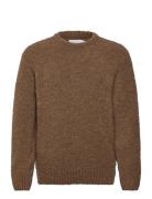Edwin Dun Textured Sweater Brun