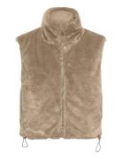 ONLY Onldana Faux Fur Rev.waistcoat Otw Cc Beige