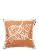 Lexington Home Summer Print/Embroidered Linen/Cotton Pillow Cover Oran...