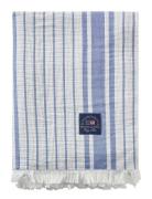 Lexington Home Striped Organic Cotton Throw Blå