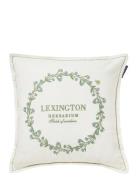 Lexington Home Wreath Linen/Cotton Logo Pillow Cover Kräm