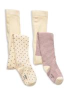 Minipop Minipop® Bamboo Tights 2 Pack Kräm