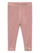 Petit Piao Ppdante Leggings Merino Wool Stripe Rosa