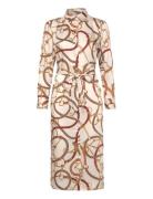 Lauren Ralph Lauren Belting-Print Twill Shirtdress Kräm